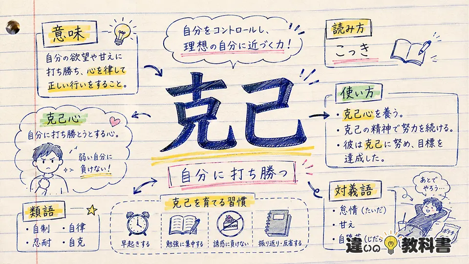 克己（こっき）の意味や使い方【図解Note】