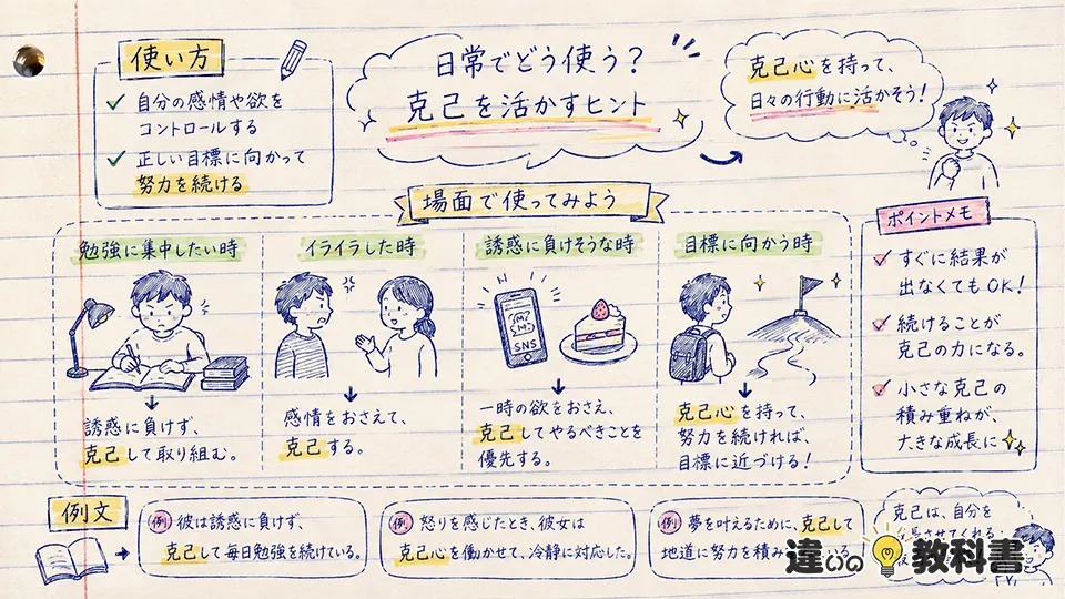克己の意味と使い方・例文を場面別に整理