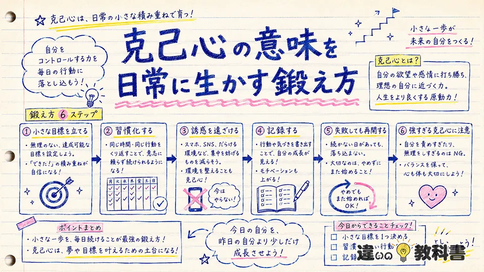 克己心の意味を日常に生かす鍛え方