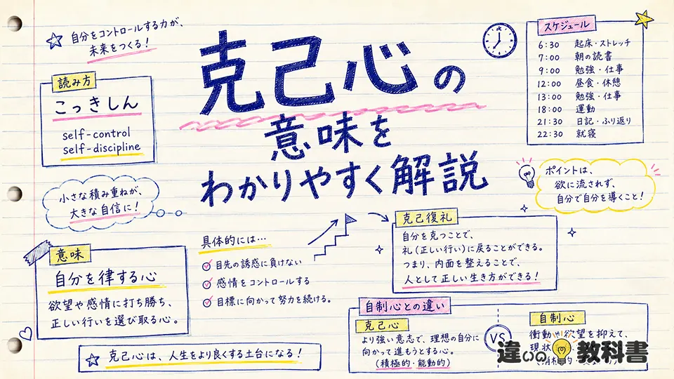 克己心の意味をわかりやすく解説