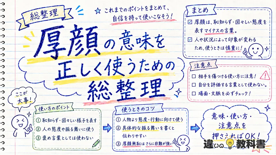 厚顔の意味を正しく使うための総整理