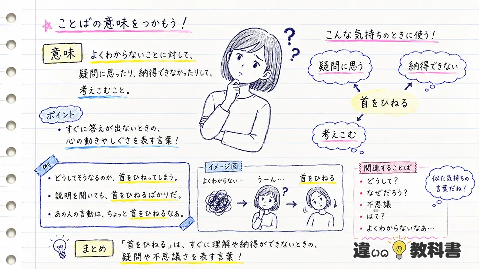 首をひねるの意味をまず結論から整理