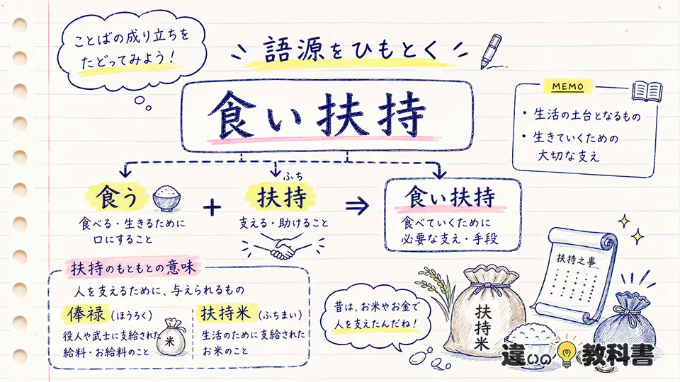 食い扶持の意味と語源・由来を深掘り