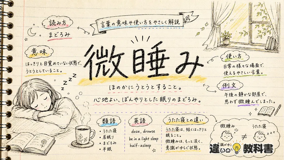 微睡み(まどろみ)の意味や使い方【図解Note】