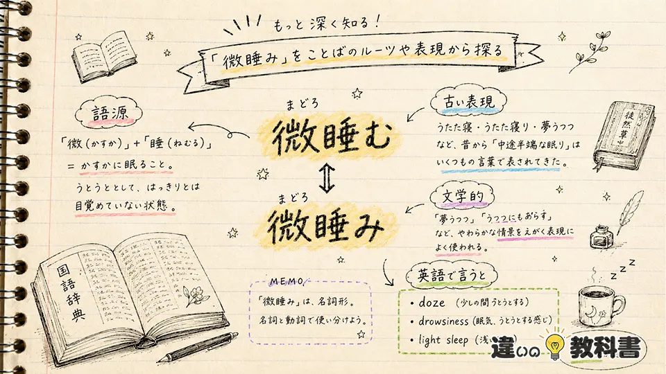 微睡みの意味を深める語源・古い用法・英語表記
