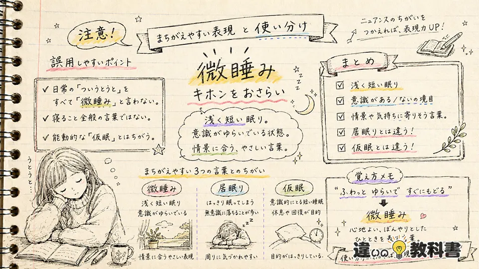 微睡みの意味で迷いやすい表現とまとめ