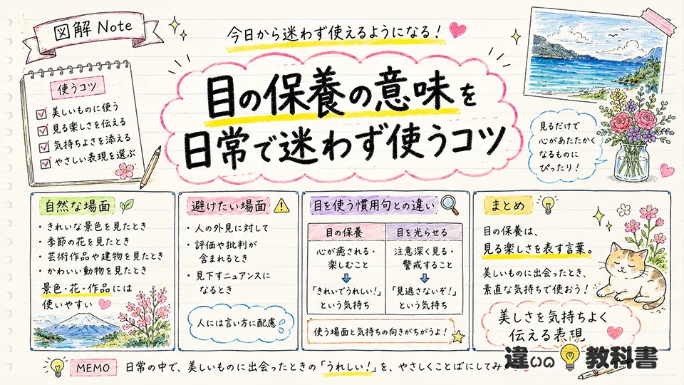 目の保養の意味を日常で迷わず使うコツ