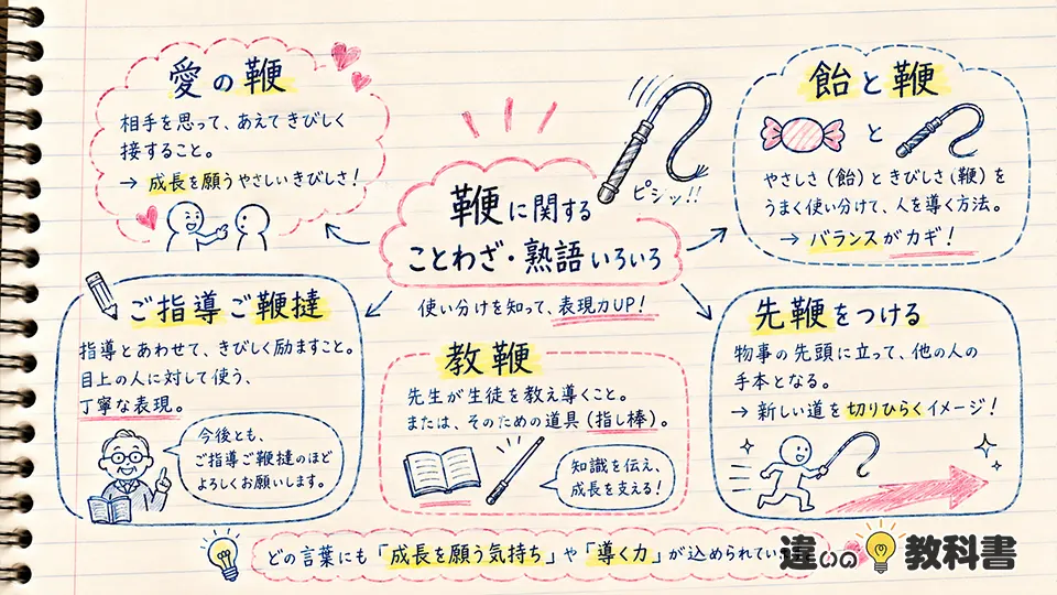 鞭の意味がわかる慣用句・熟語
