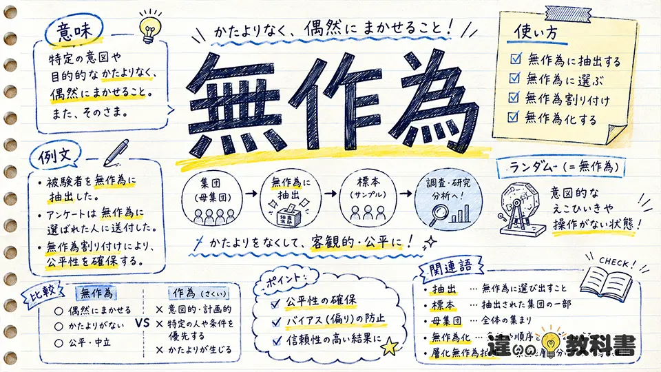 無作為(むさくい)の意味や使い方【図解Note】