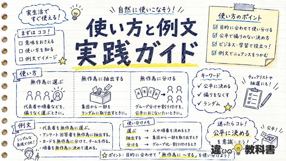 無作為の意味が伝わる使い方と例文