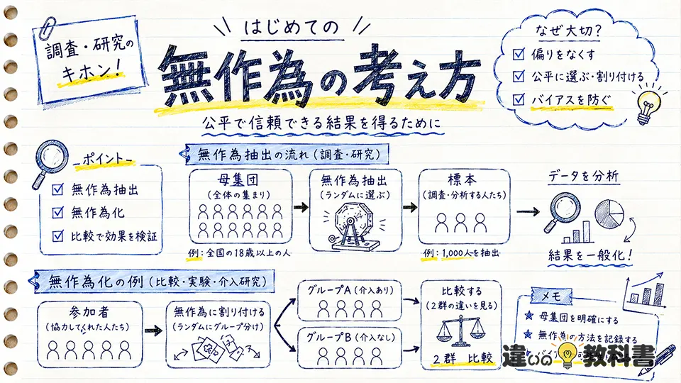 無作為の意味を調査・研究の言葉で理解する