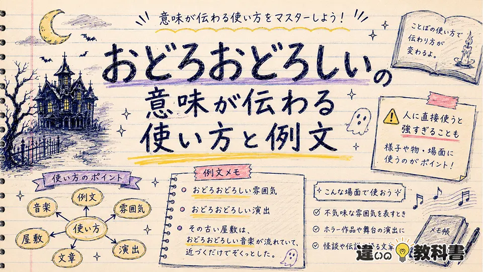 おどろおどろしいの意味が伝わる使い方と例文