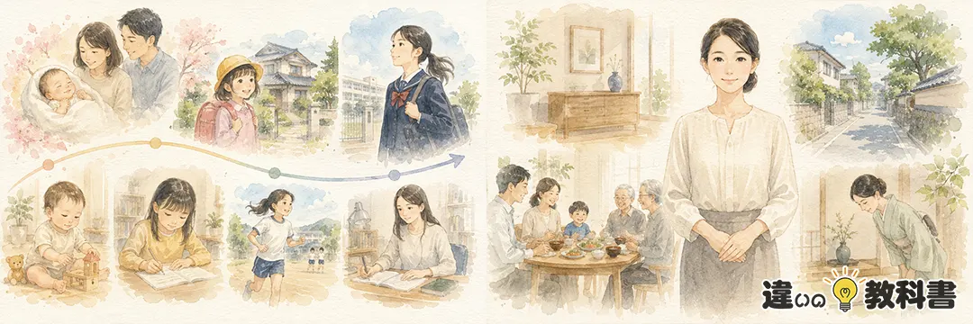 生い立ちと育ちの違いをまず結論から整理
