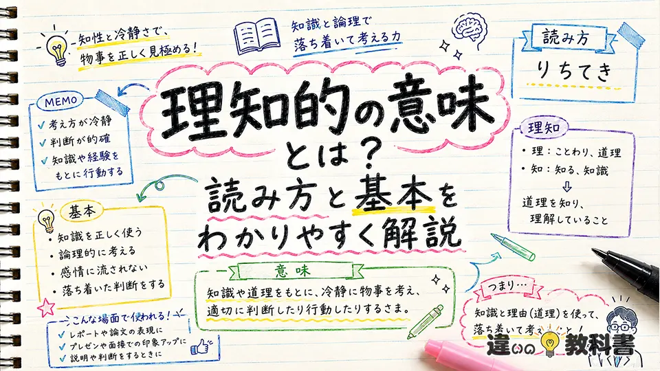 理知的の意味とは？読み方と基本をわかりやすく解説