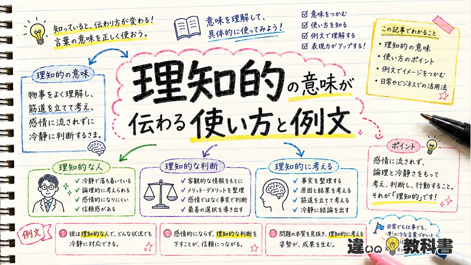 理知的の意味が伝わる使い方と例文