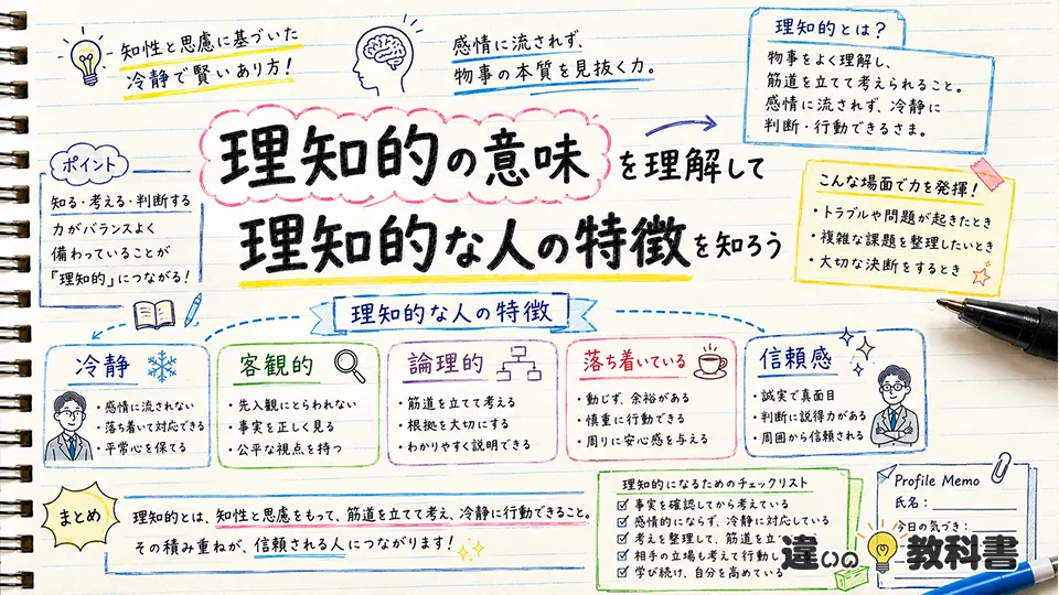 理知的の意味を理解して理知的な人の特徴を知ろう