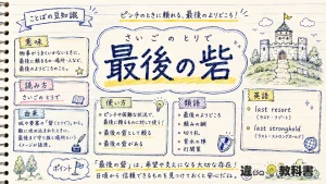 最後の砦（さいごのとりで）の意味や使い方【図解Note】