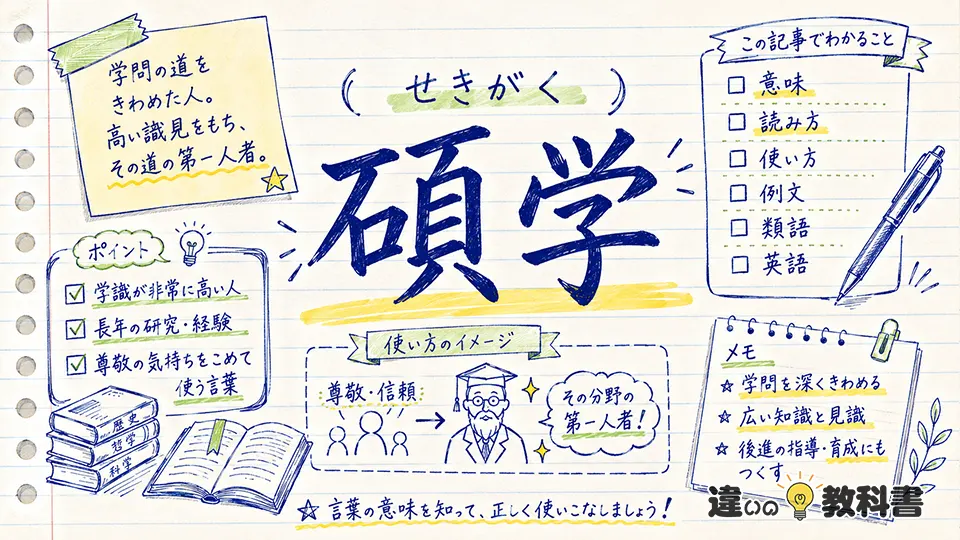 碩学（せきがく）の意味や使い方【図解Note】