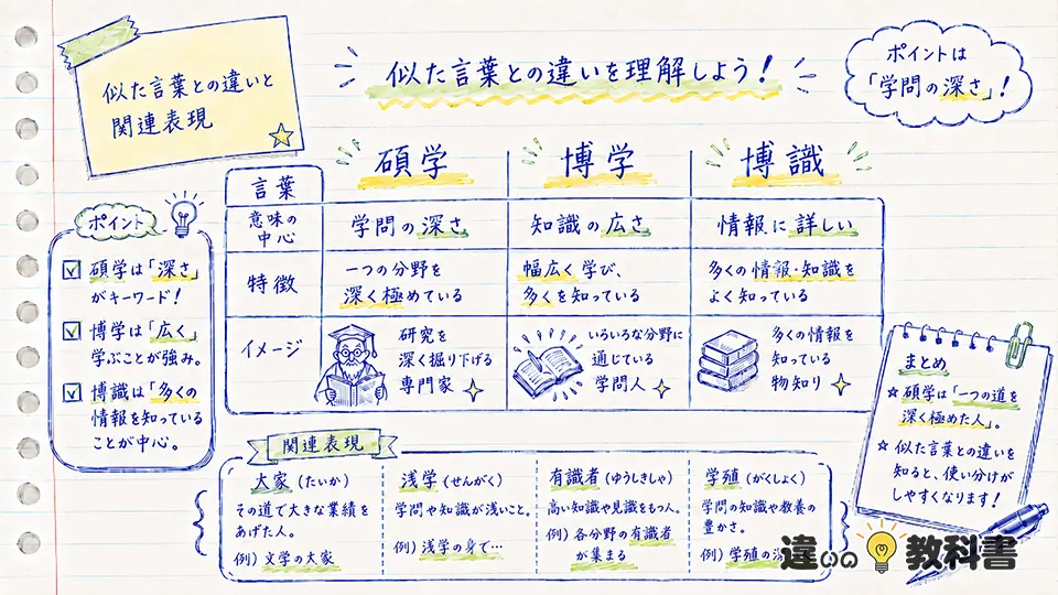 碩学の意味と博学・博識など類語との違い