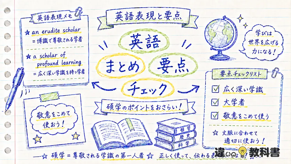 碩学の意味を英語表現まで確認して総まとめ