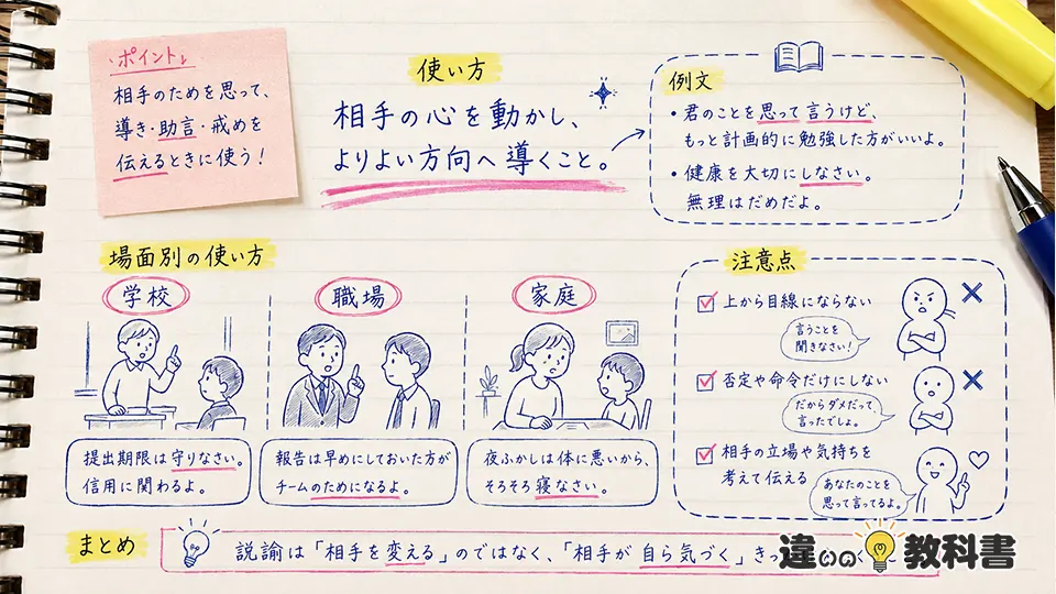 説諭の意味がわかる使い方：例文と場面別の注意点