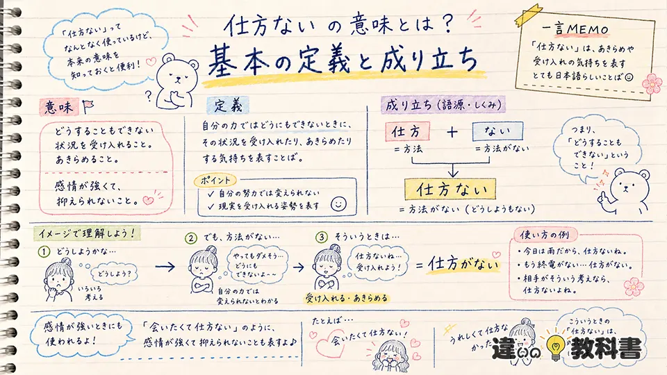 仕方ないの意味とは?基本の定義と成り立ち