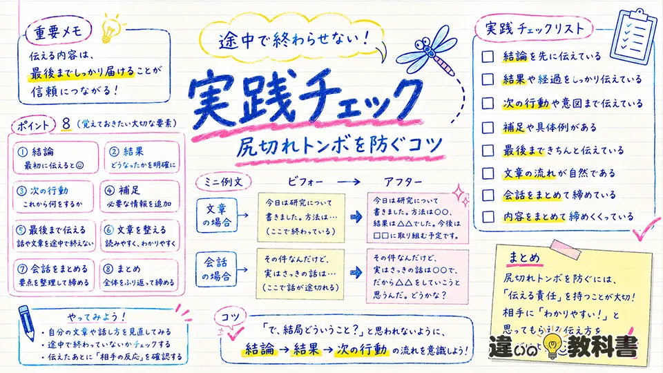 尻切れトンボの意味を間違えないための実践チェック