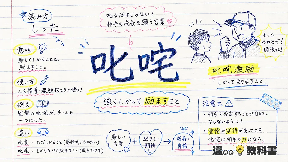 叱咤（しった）の意味や使い方【図解Note】
