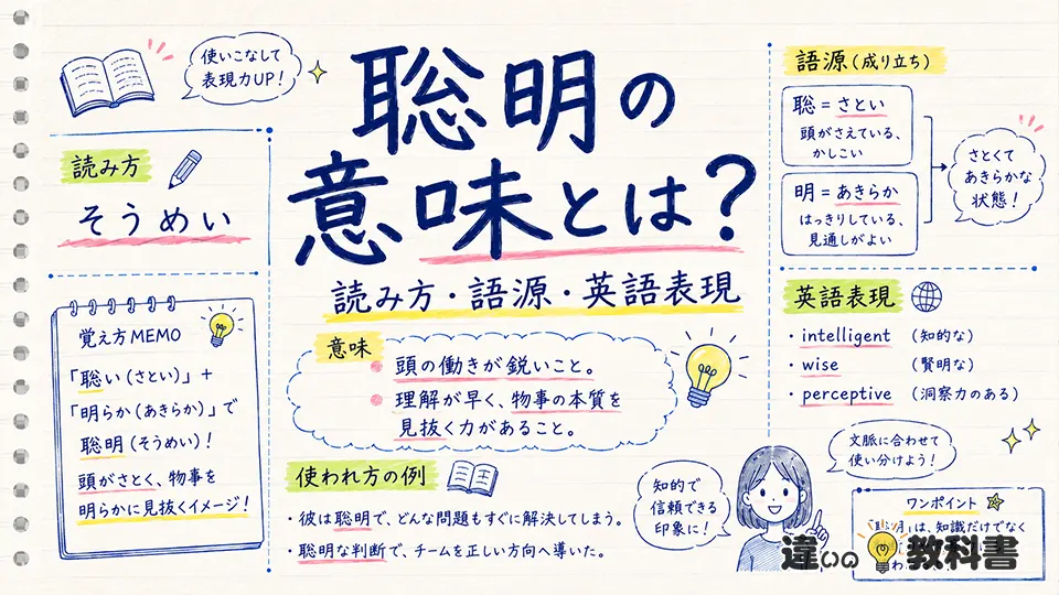 聡明の意味とは？読み方・語源・英語表現