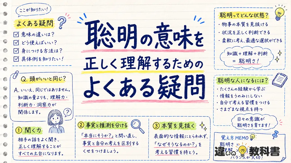 聡明の意味を正しく理解するためのよくある疑問