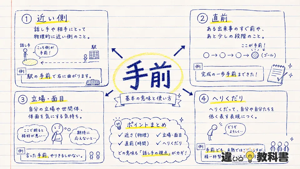 手前の意味をまずわかりやすく整理