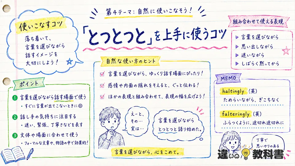 とつとつとの意味を自然に使いこなすコツ
