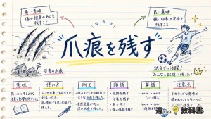 爪痕を残す（つめあとをのこす）の意味や使い方【図解Note】