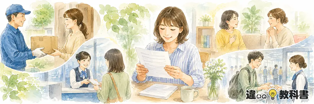 受け取りの正しい使い方を例文で確認