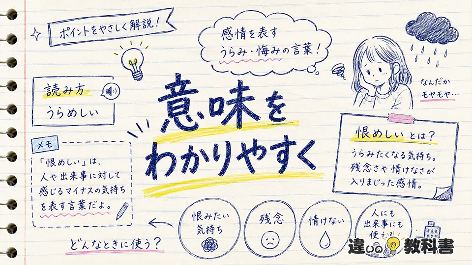 恨めしいの意味をわかりやすく解説
