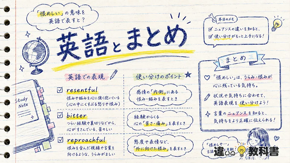 恨めしいの意味を英語表現まで整理してまとめ