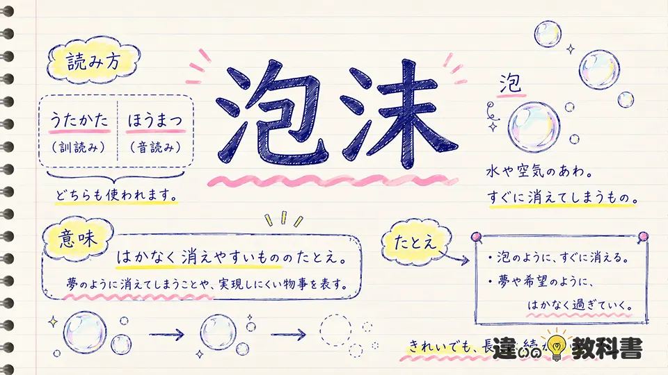 泡沫の意味を一言でいうと？読み方と基本を図解で整理