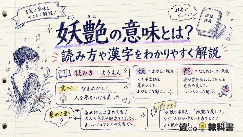 妖艶の意味とは？読み方や漢字をわかりやすく解説