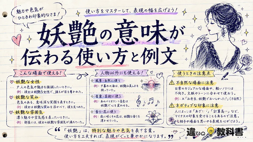妖艶の意味が伝わる使い方と例文