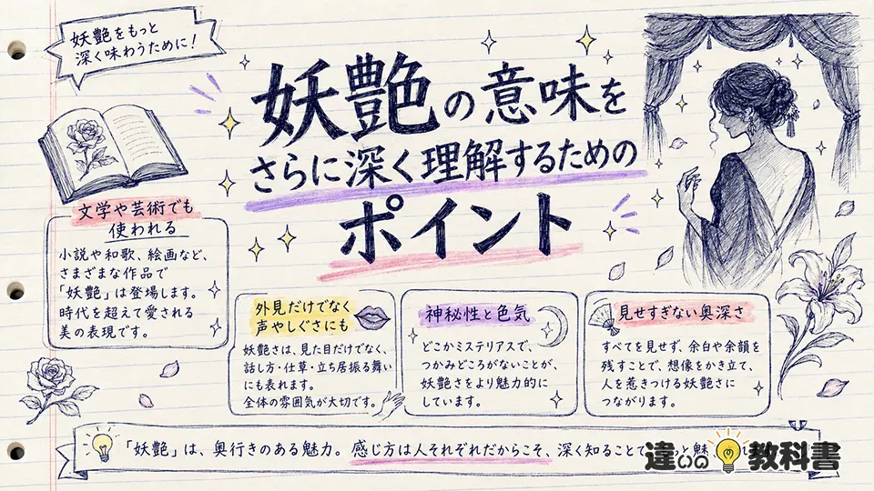 妖艶の意味をさらに深く理解するためのポイント