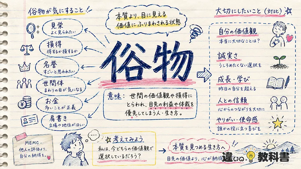俗物(ぞくぶつ)の意味や使い方【図解Note】
