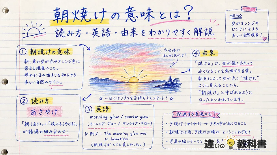朝焼けの意味とは？読み方・英語・由来をわかりやすく解説