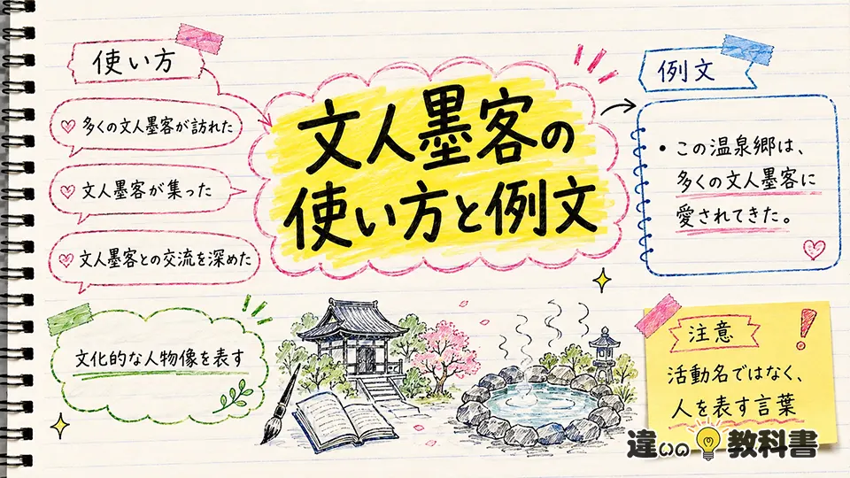 文人墨客の意味を生かした使い方と例文