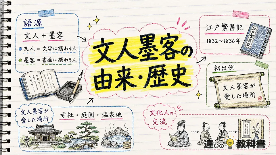文人墨客の意味が深くわかる語源・由来と歴史的背景