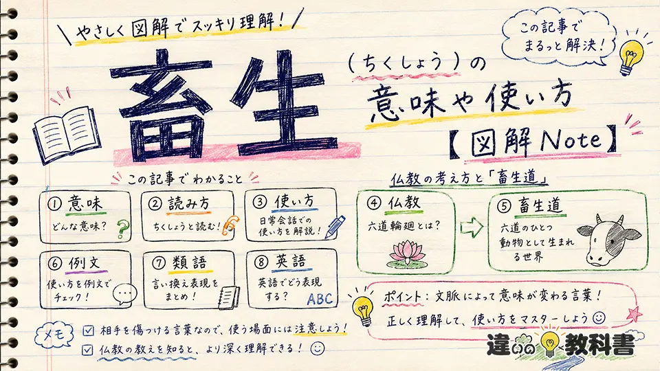 畜生（ちくしょう）の意味や使い方