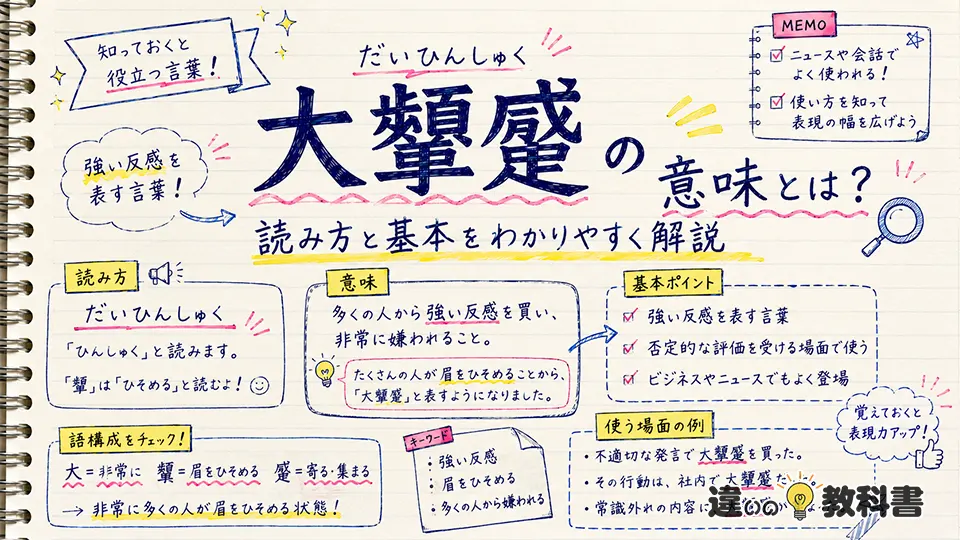 大顰蹙の意味とは？読み方と基本をわかりやすく解説