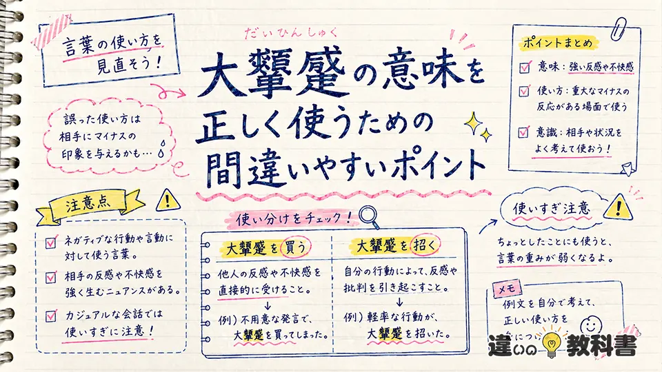 大顰蹙の意味を正しく使うための間違いやすいポイント