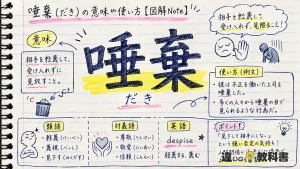唾棄（だき）の意味や使い方【図解Note】