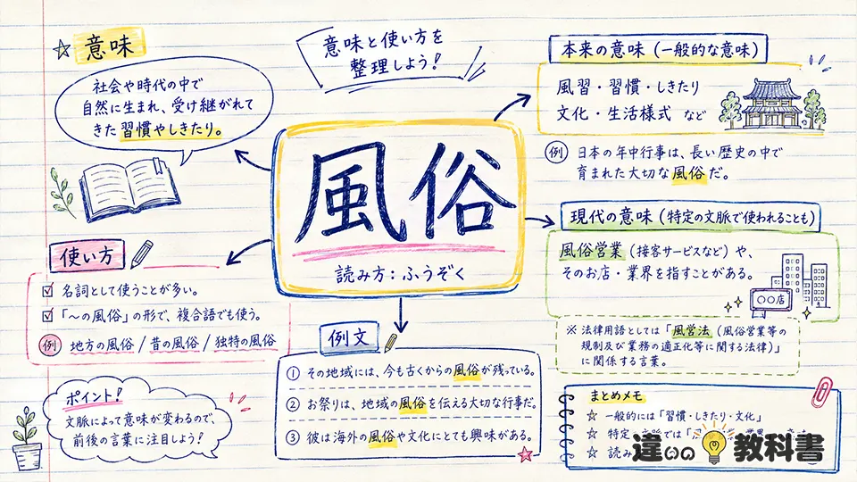 風俗（ふうぞく）の意味や使い方