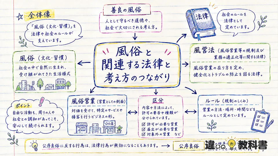 風俗の意味と風俗営業・風営法・公序良俗の関係